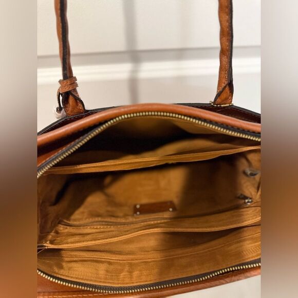Patricia‎ Nash Vintage- Inspired Paris Large Satchel Bag Burnished Tooled, $299 - Picture 11 of 12